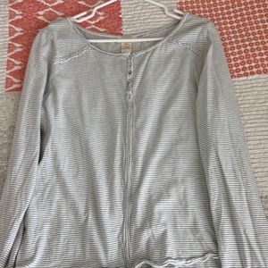 Sundance Catalog XL Stripe Henley in Cotton